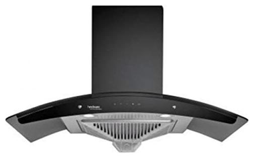 

Hindware Wall Mounted Auto Clean 90 cm 1250 m3 h Black Chimney ( Zavio 90 )