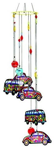 

Hippie Car Love Bus Metal Wind Chime Indoor Outdoor Decor Home Garden Or Office