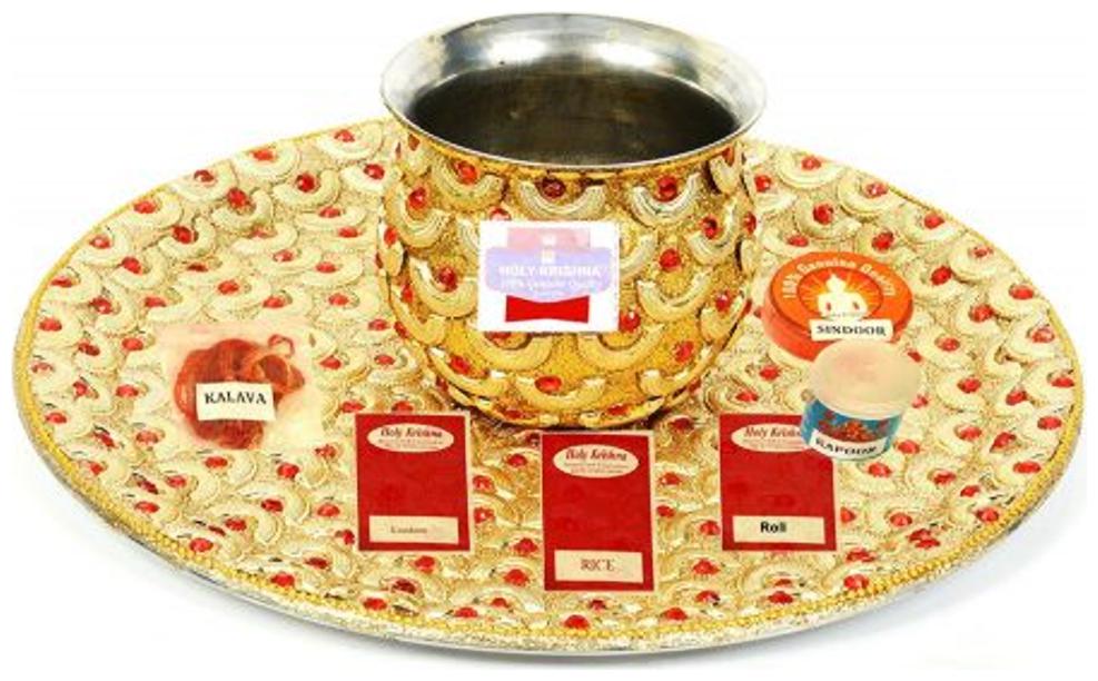 

Holy Krishna Karwa Chauth Puja Thali