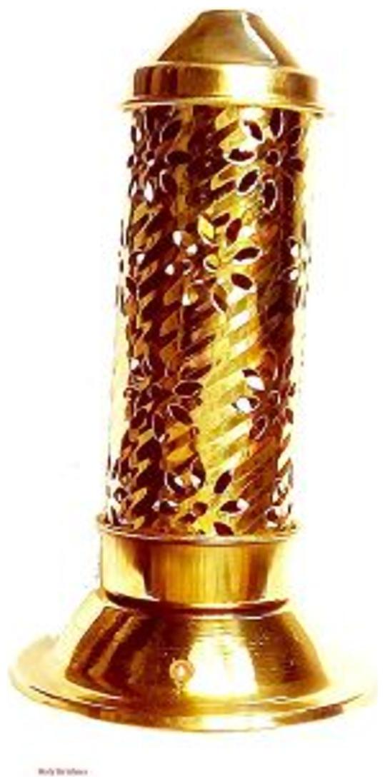 

Holy Krishna - Dhoop Golden Elegant Tower Stand for Dhoop Brass Golden 18 cm Free HK Dhoop