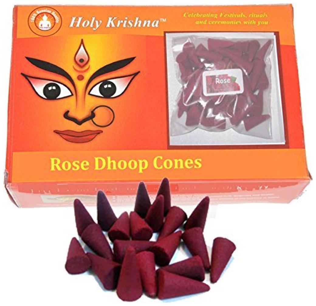 

Holy Krishna - Rose Incense Dhoop Cones 81 pcs