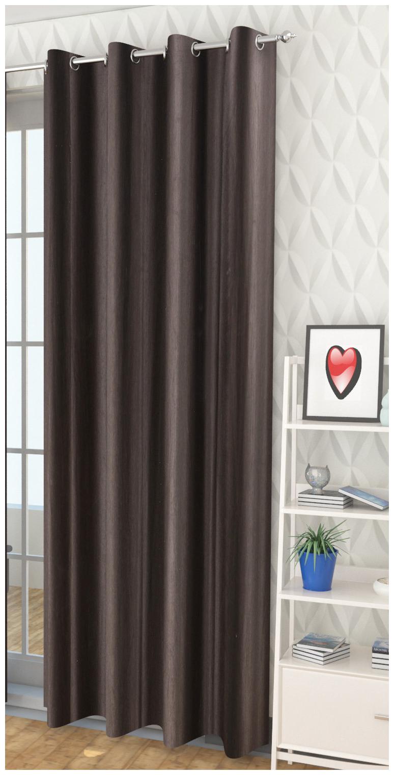 

HOMA DORN Polyester Long Door Blackout Brown Regular Curtain ( Eyelet Closure Solid )