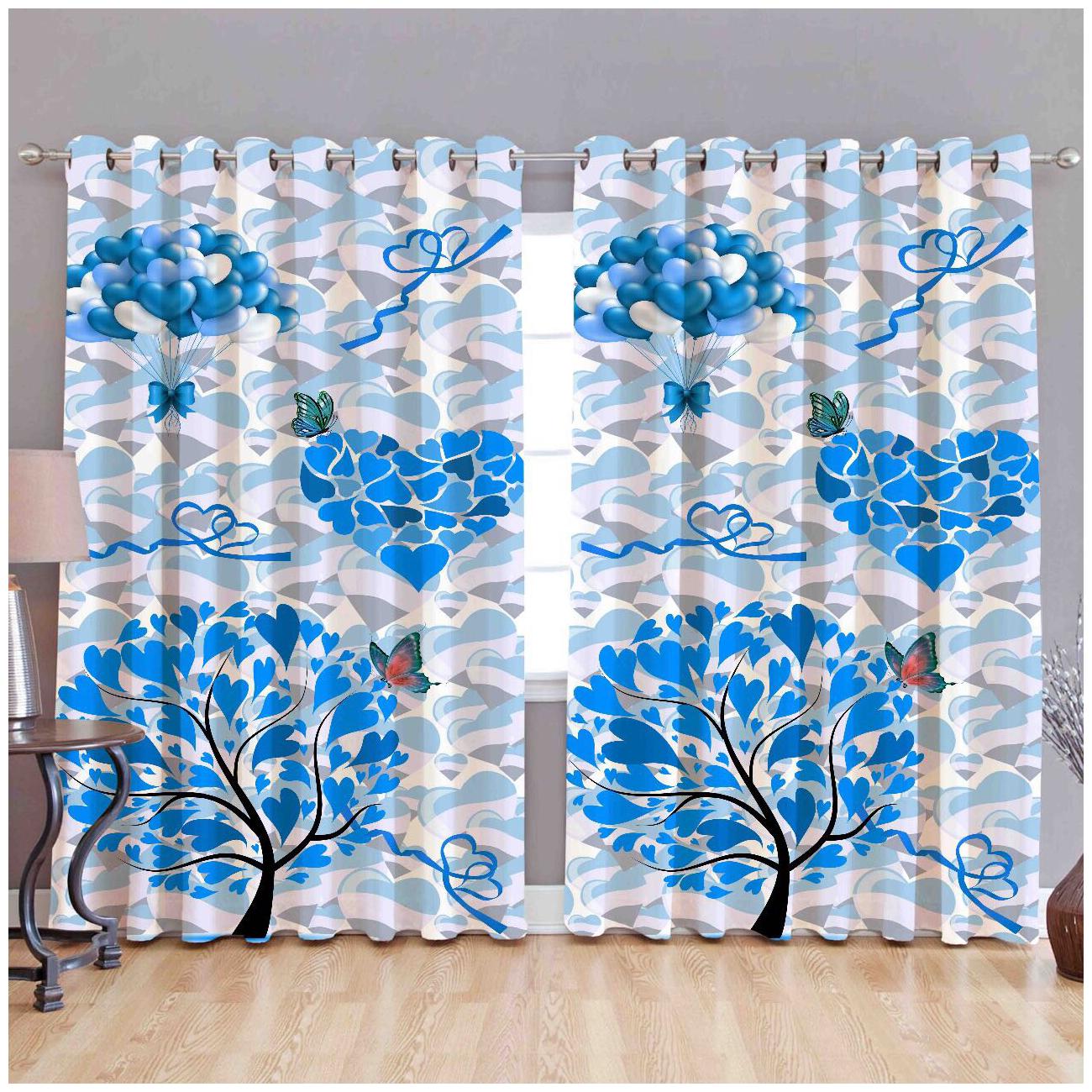 

HOMA DORN Polyester Long Door Blackout Multi Regular Curtain ( Eyelet Closure Printed )