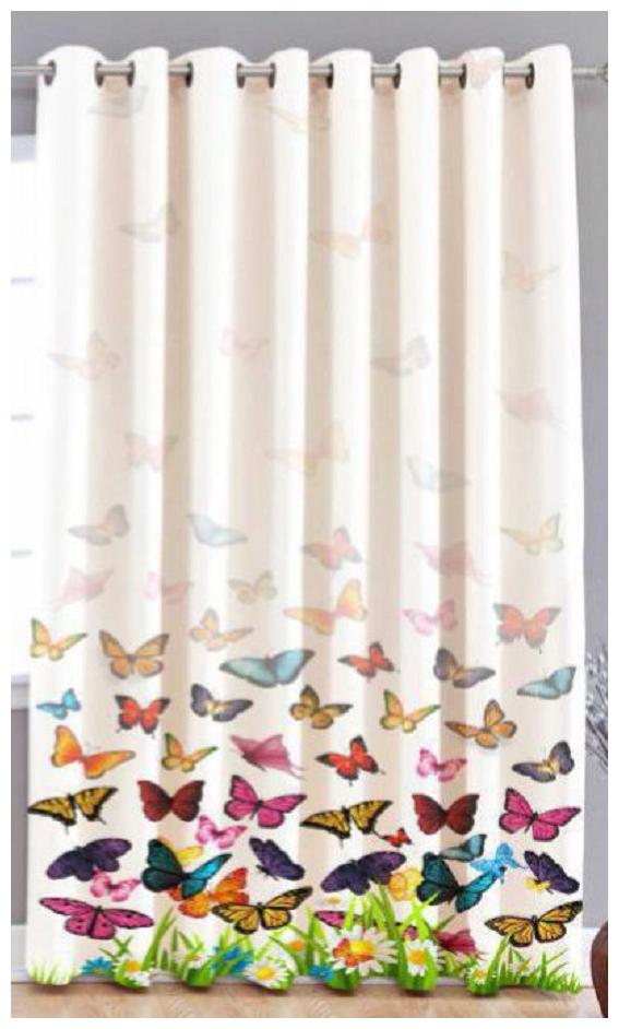 

HOMA DORN Polyester Window Blackout Multi Regular Curtain ( Eyelet Closure Floral )