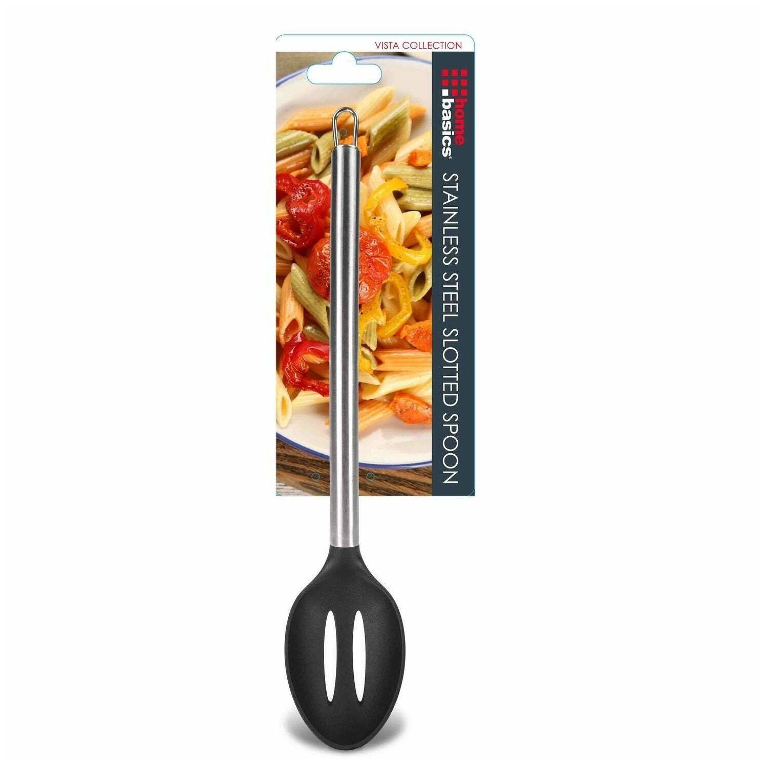 

Home Basics Vista Slotted Spoon Silver Black