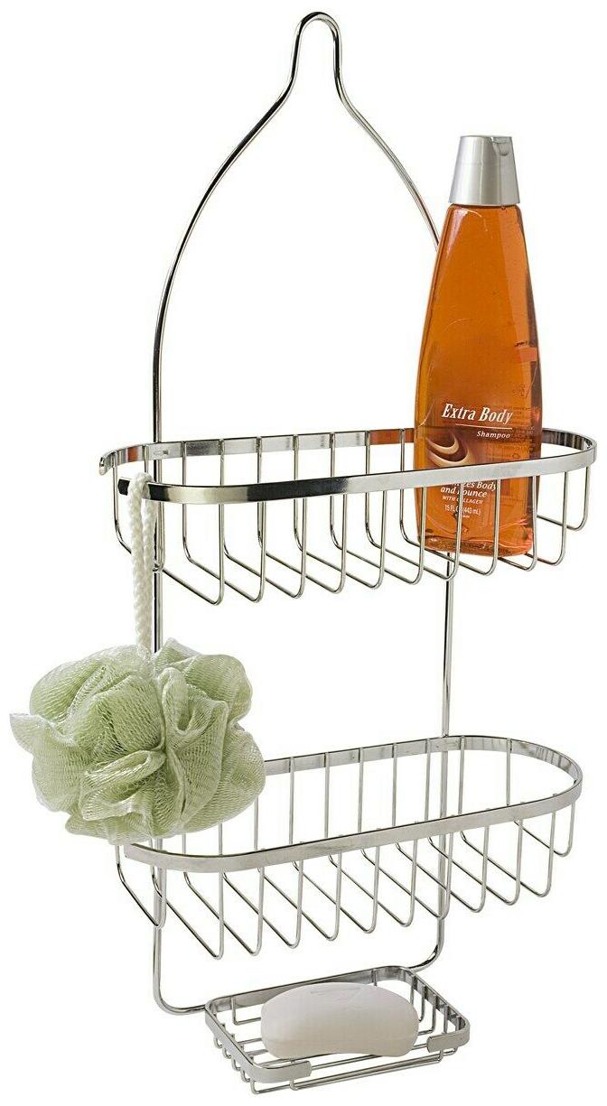 

Home Basics Silver Plated Steel Shower Caddy Silver
