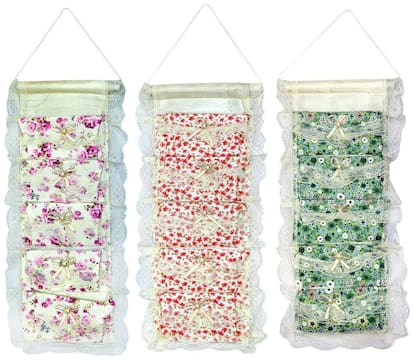 Home Creations Synthetic 5 pocket pack of 3  Wall Organisers