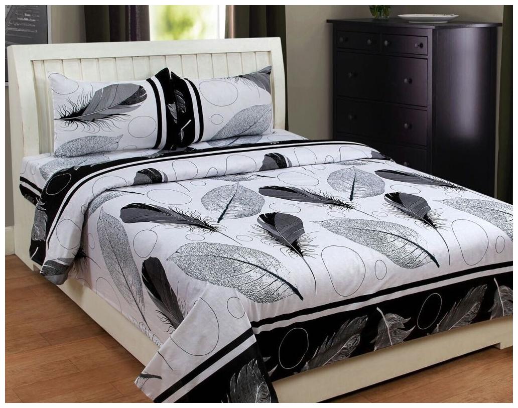 

home solution Microfiber Floral Double Size Bedsheet ( 1 Bedsheet With 2 Pillow Covers Multi )