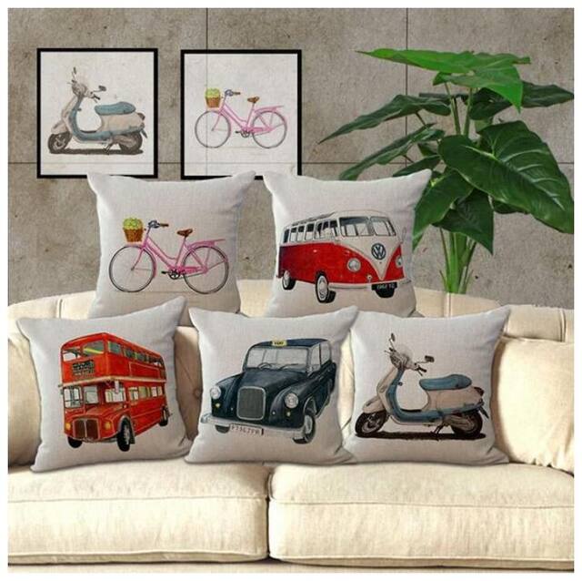 Home Solutions 16x16 Heavy jute cushions Set of 5 pcs