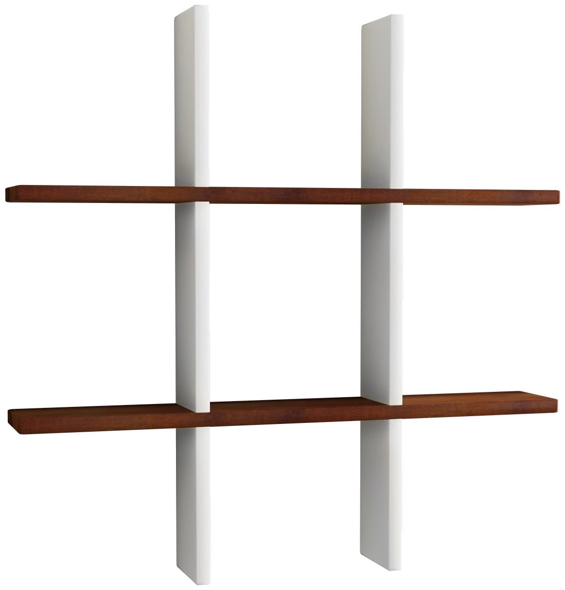 

Home Sparkle Plus Shaped Wall Rack (White And Brown)
