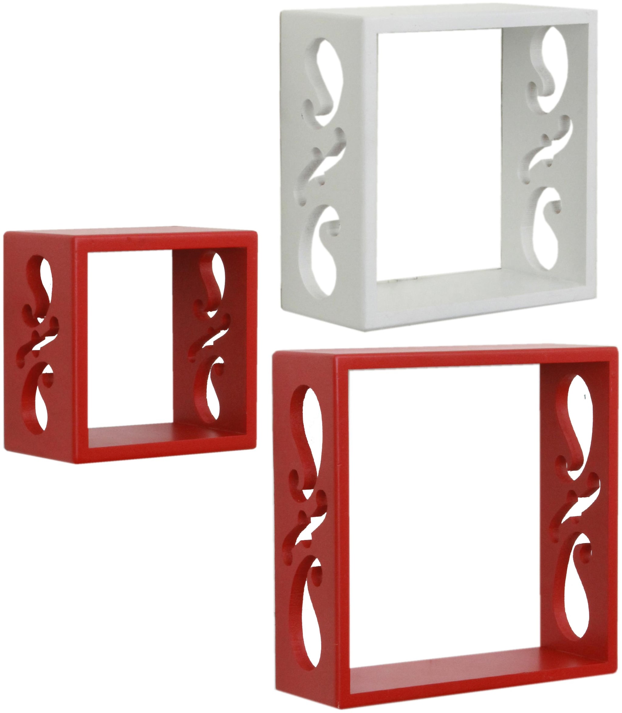 

Home Sparkle 3 Cube Shelves (Red And White)