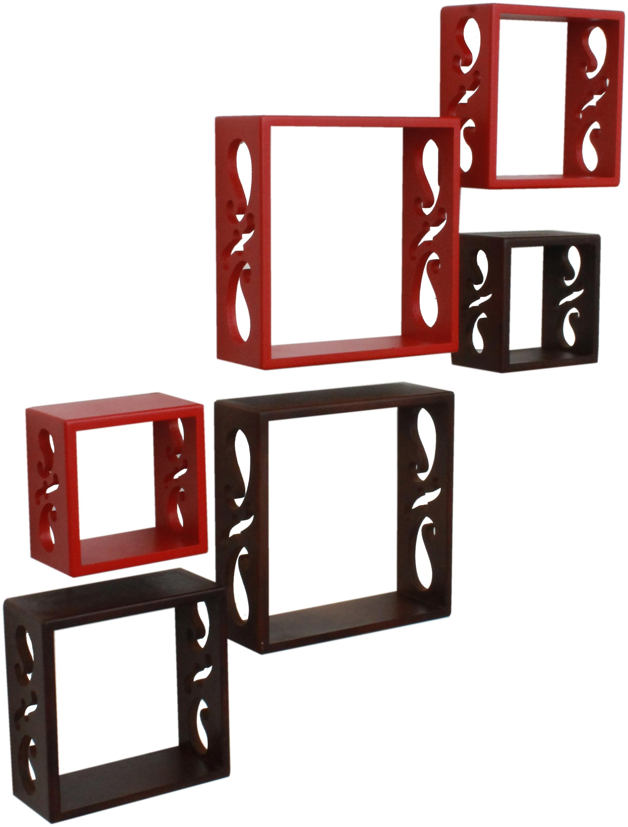 

Home Sparkle 6 Cube Shelves (Brown And Red)