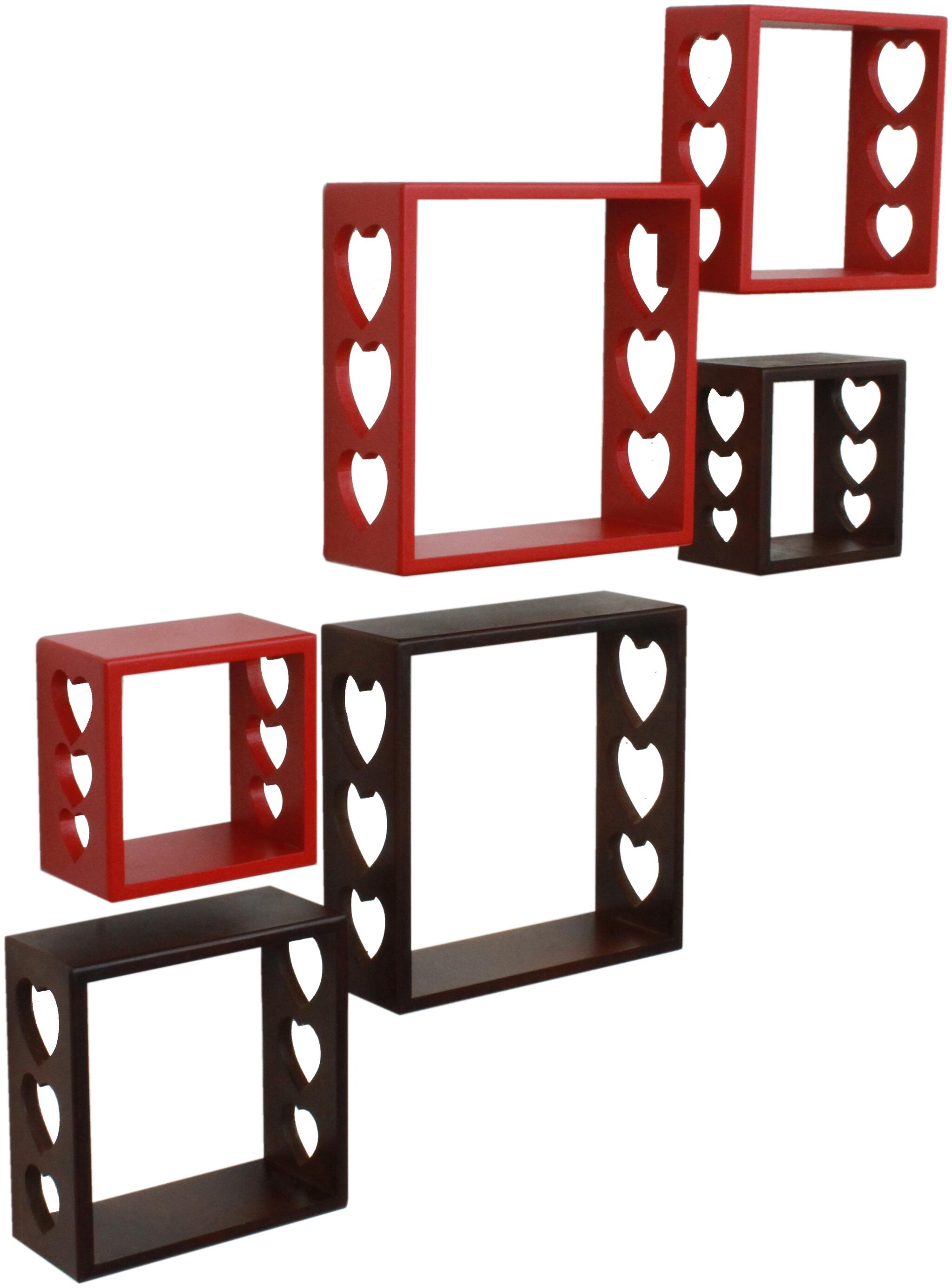 

Home Sparkle 6 Cube Shelves (Brown And Red)