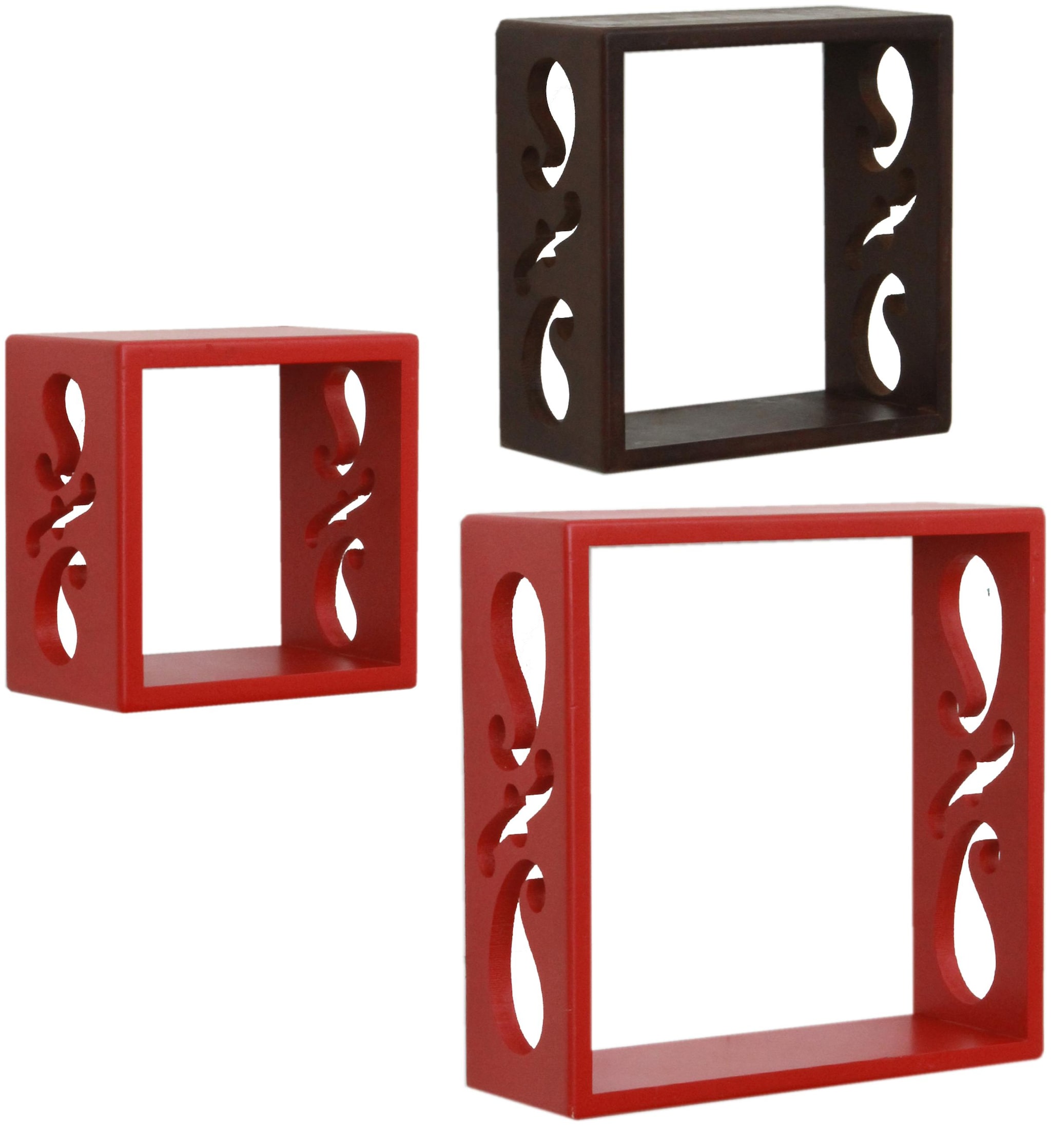 

Home Sparkle 3 Cube Shelves (Red And Brown)