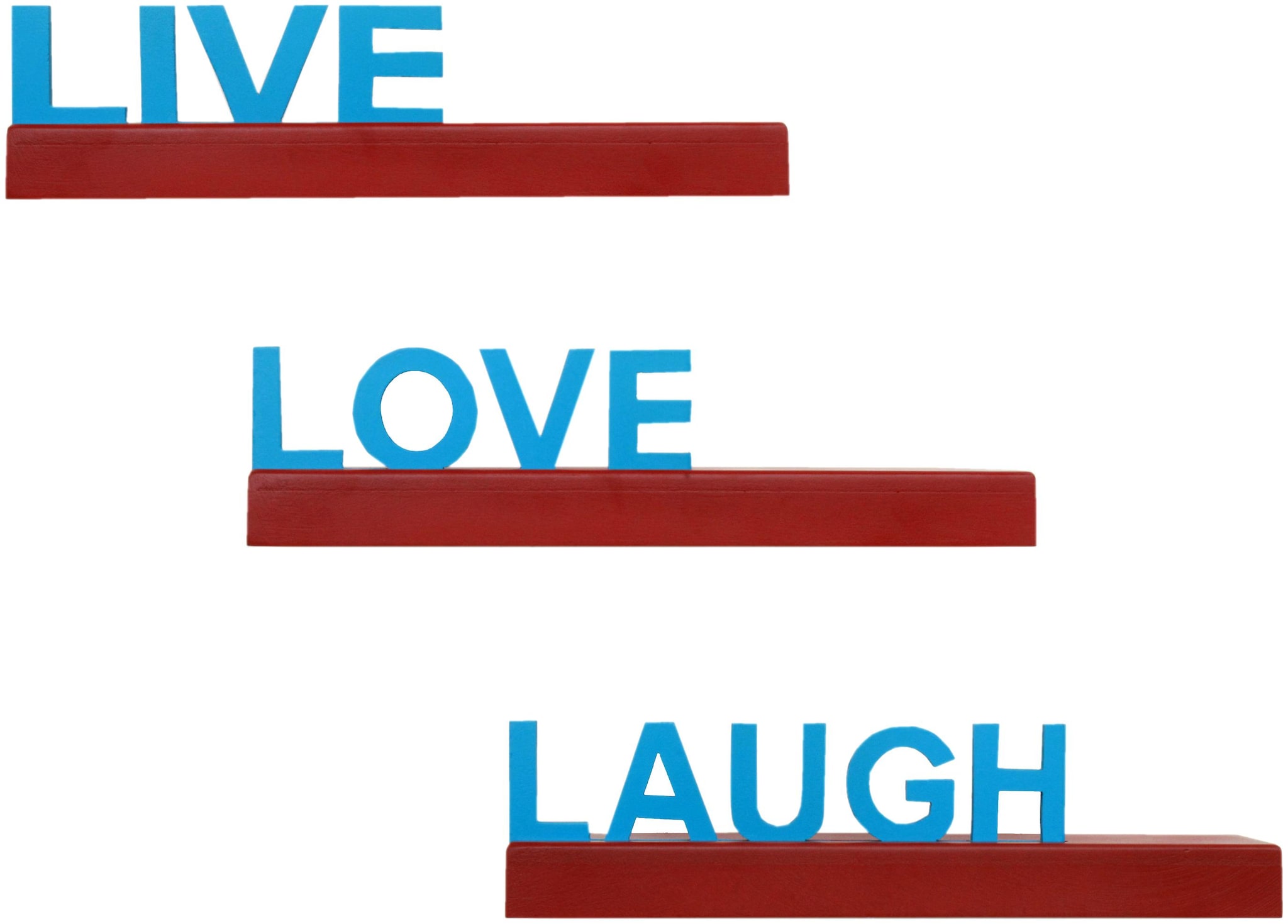 

Home Sparkle Live Love Laugh Wooden Shelf (Red And Blue)