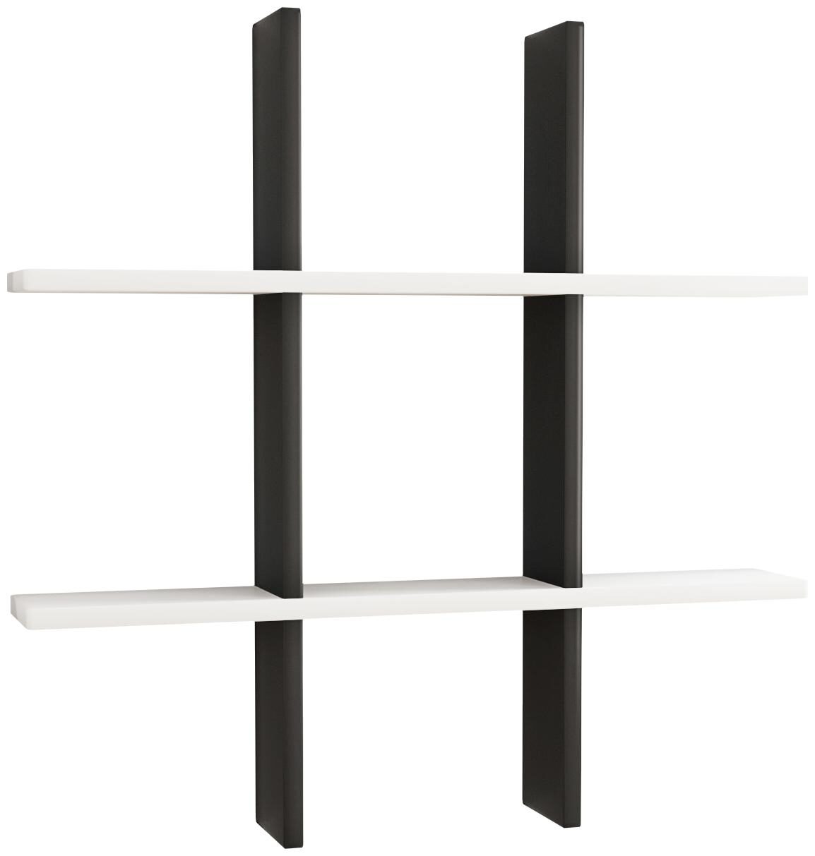 

Home Sparkle Plus Shaped Wall Rack (Black And White)