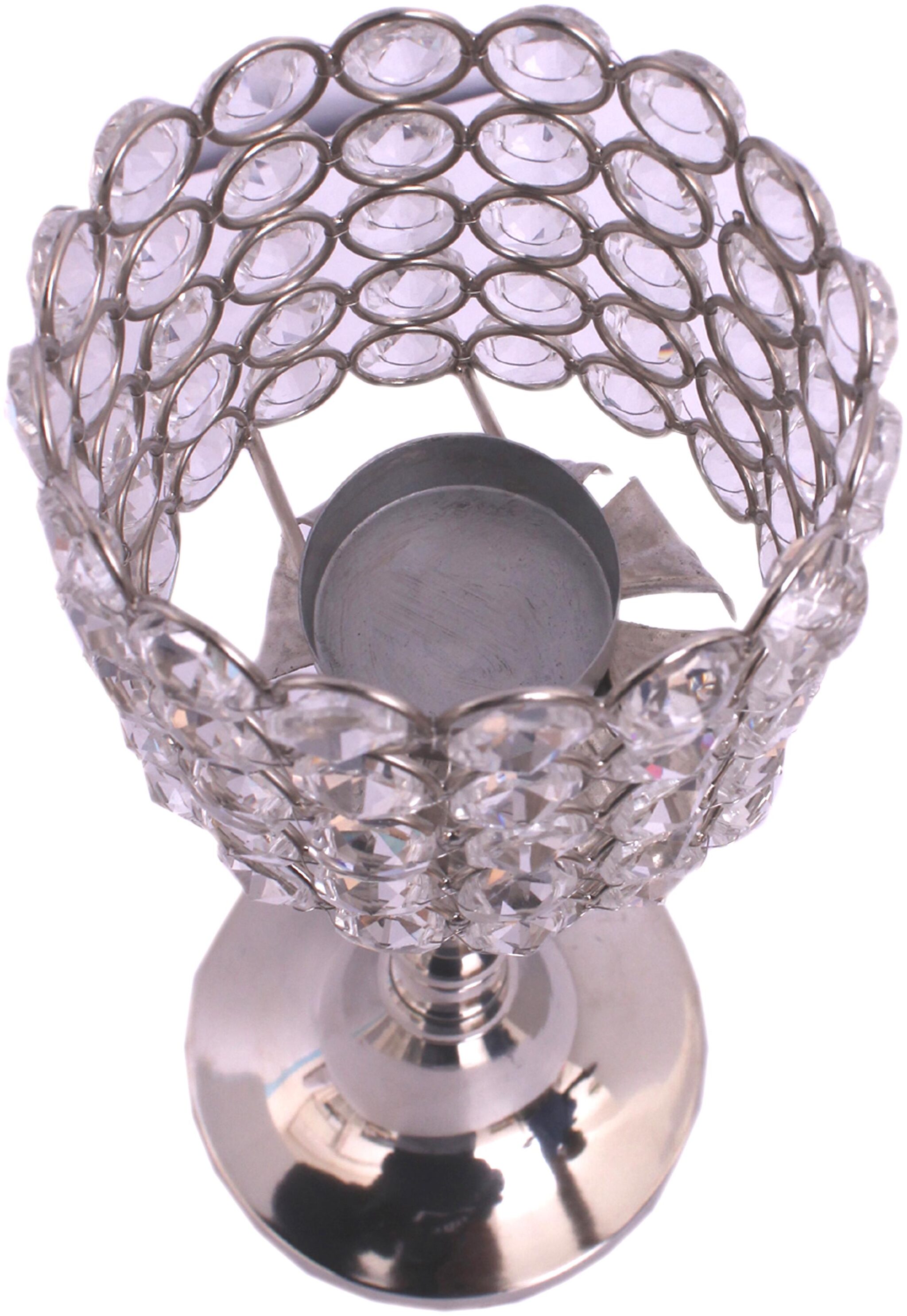 

Home Sparkle Glass Silver Tea light holder
