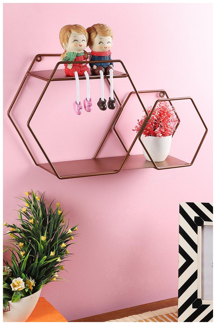 

Home Sparkle Iron Wall shelves ( Copper Number of Shelves- 1 )