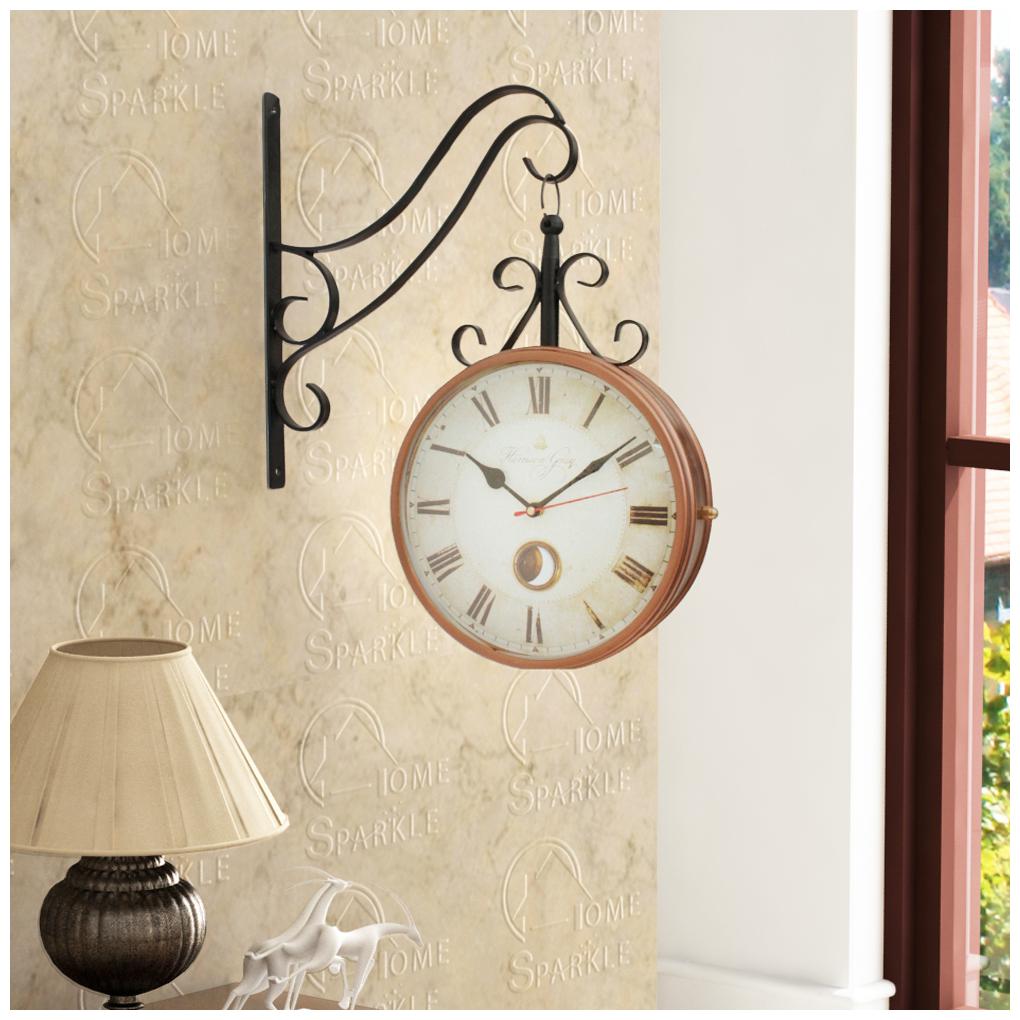 

Home Sparkle Metal Analog Wall clock ( Set of 1 )
