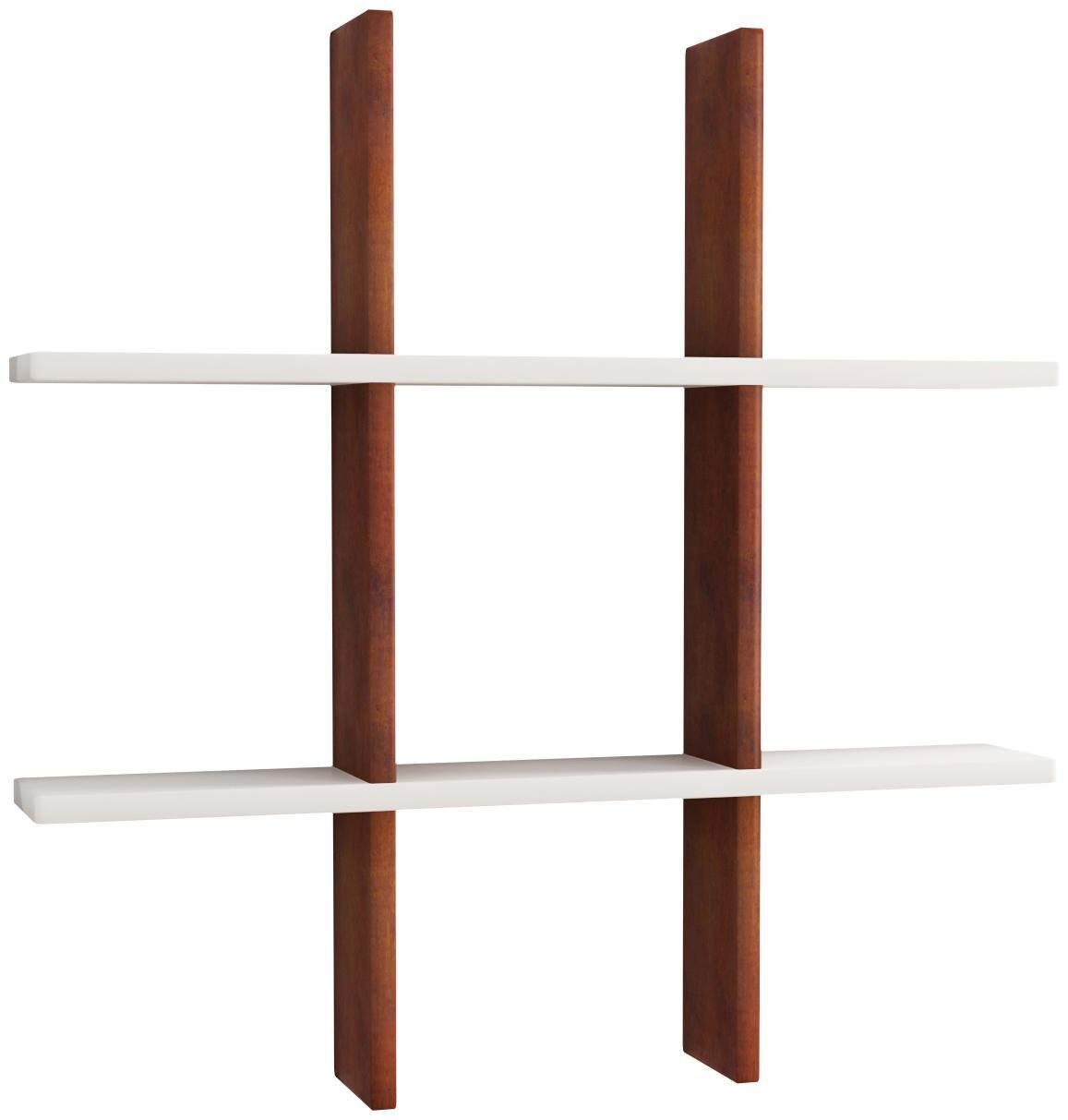

Home Sparkle Plus Shaped Wall Rack (Brown And White)