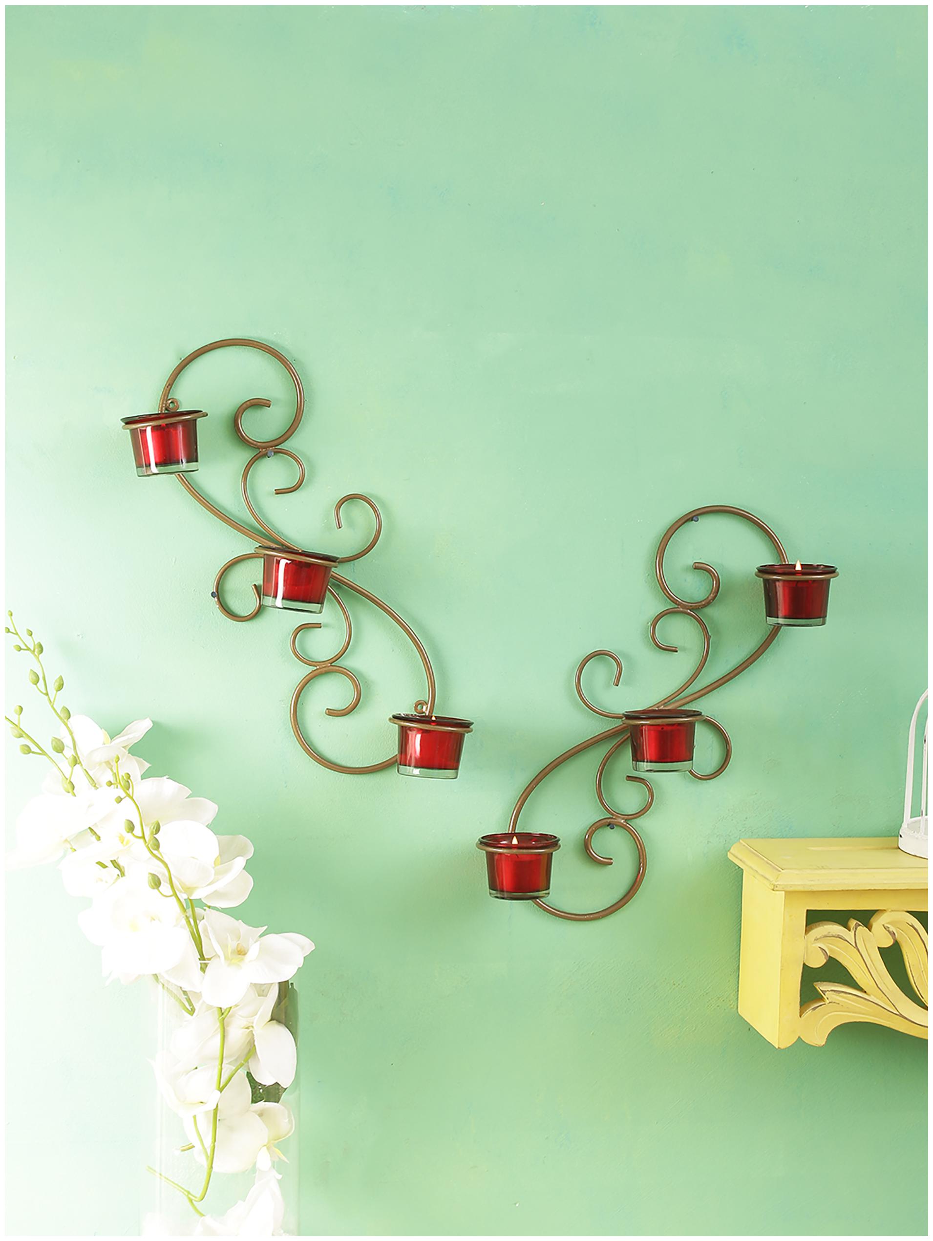 

Home Sparkle Iron Golden Candle holder