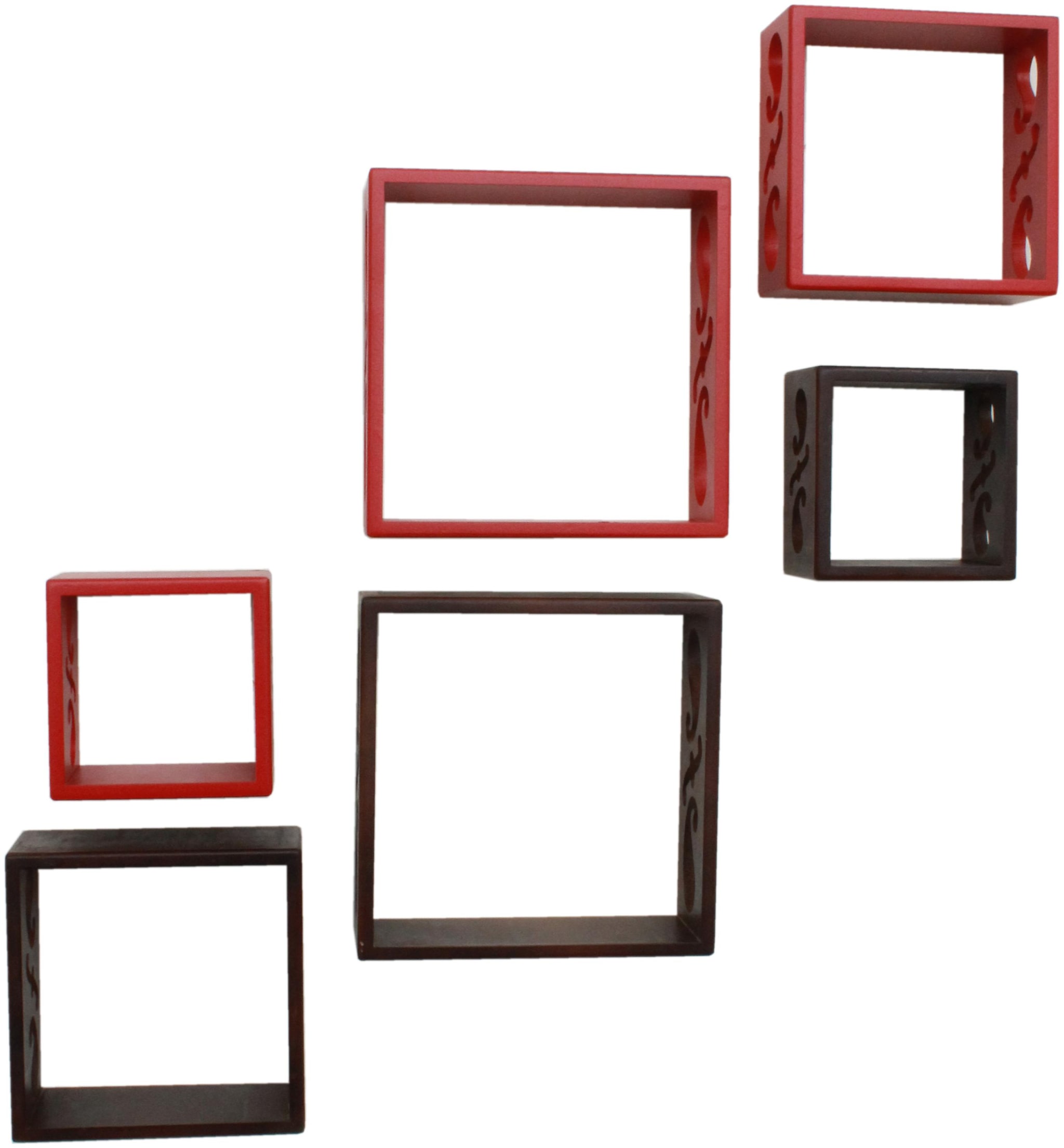 

Home Sparkle 6 Cube Shelves (Brown And Red)