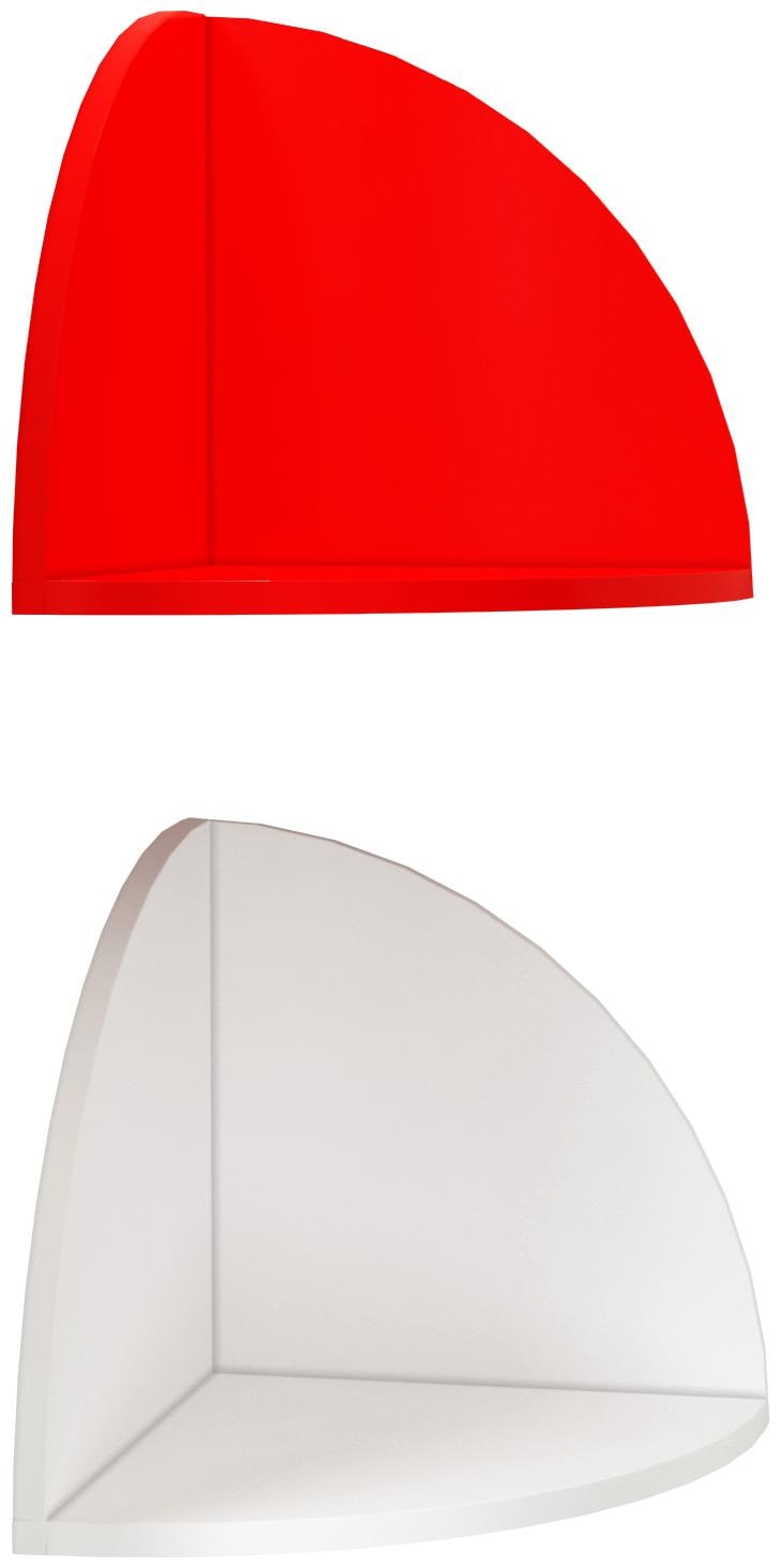 

Home Sparkle Set Of 2 Corner Shelves (Red And White)