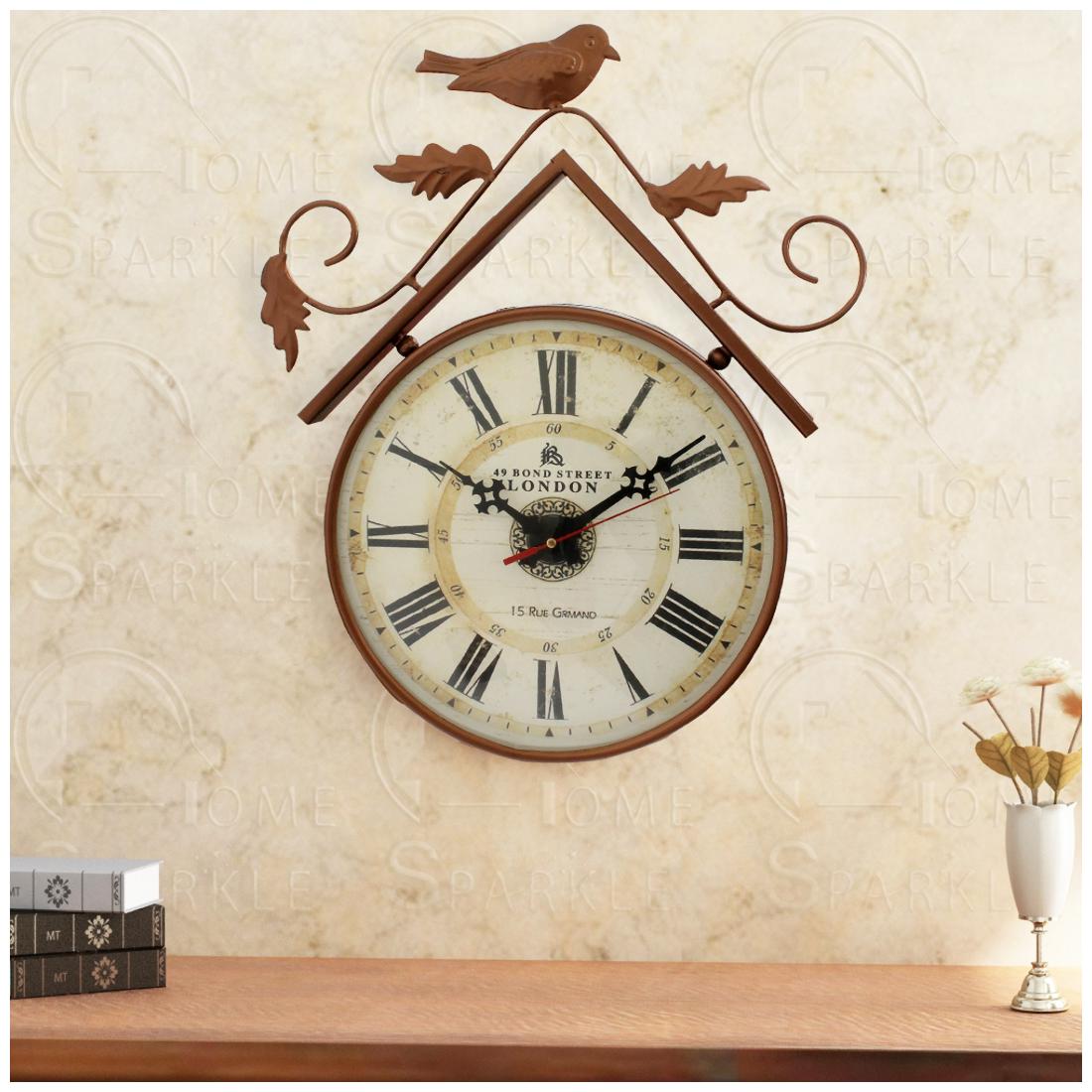 

Home Sparkle Steel Analog Wall clock ( Set of 1 )
