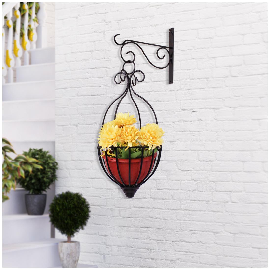 

Home Sparkle Mild Steel Wall Hanging Flower Holder