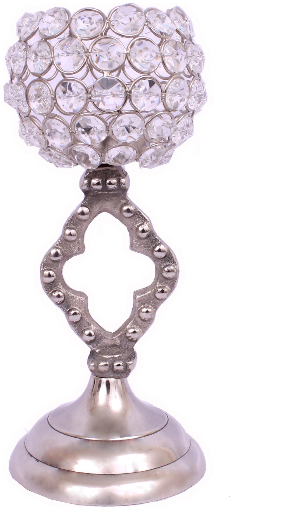 

Home Sparkle Glass Silver Tea light holder
