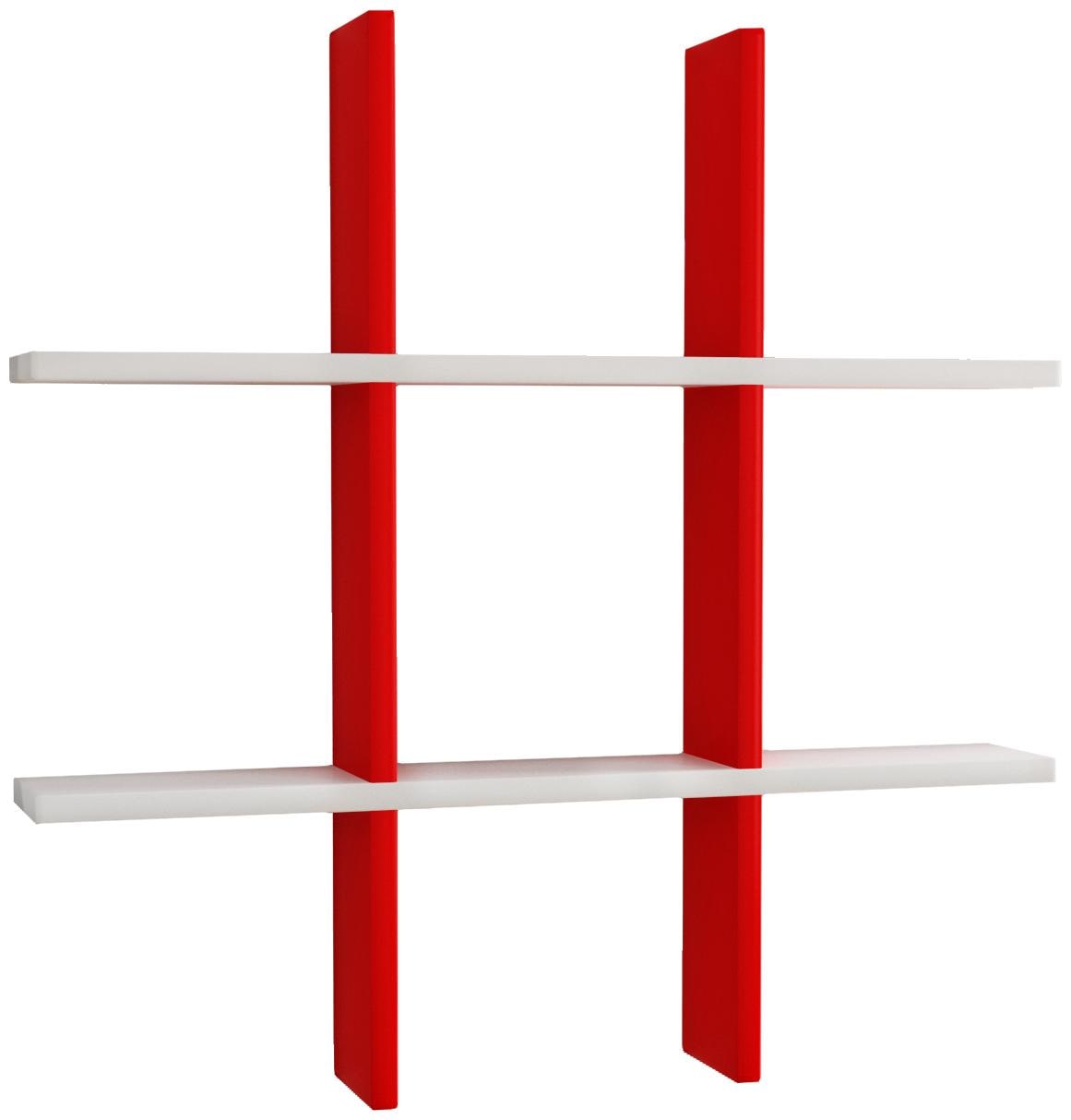 

Home Sparkle Plus Shaped Wall Rack (Red And White)