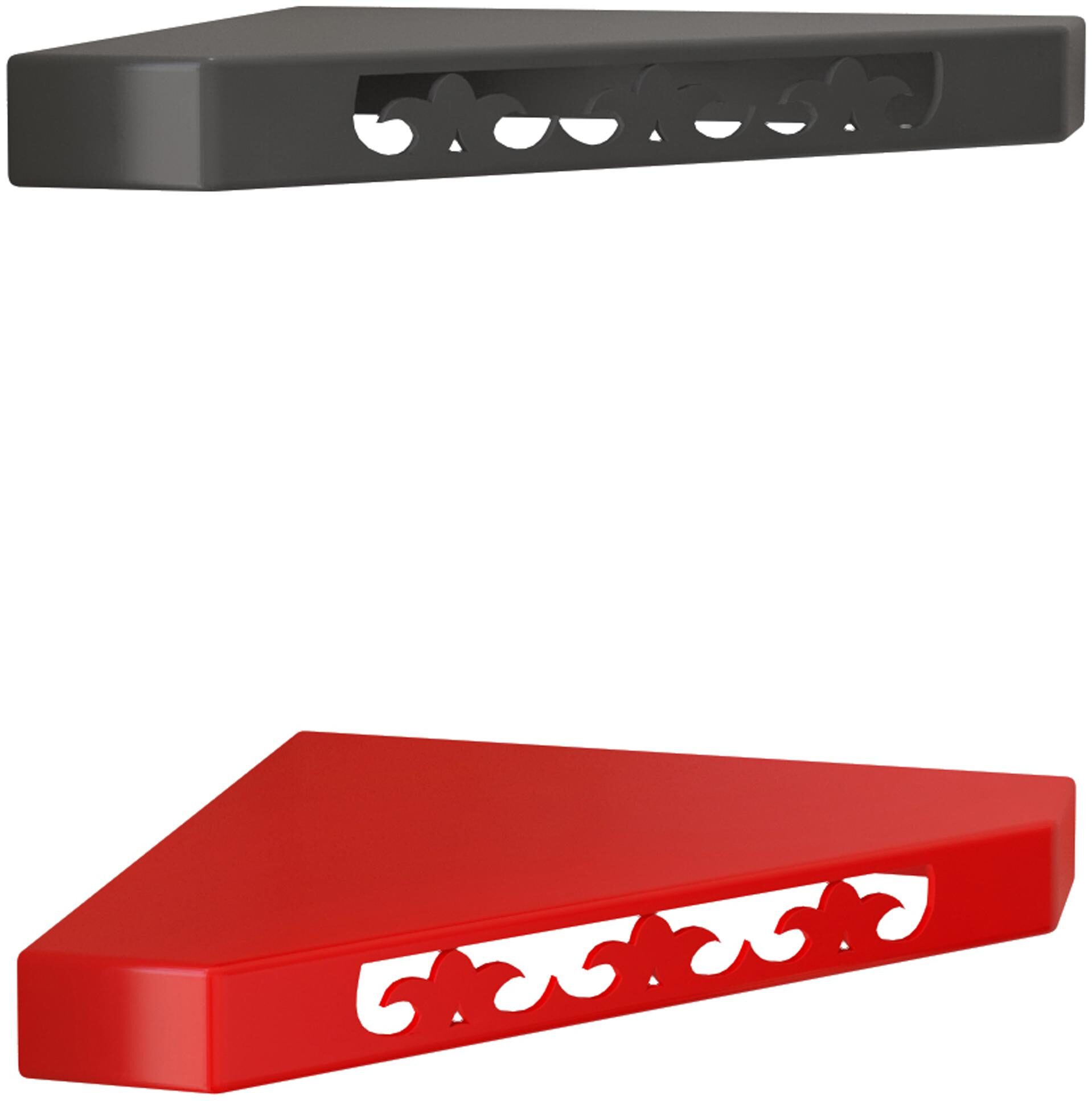

Home Sparkle Set Of 2 Corner Shelves (Black And Red)