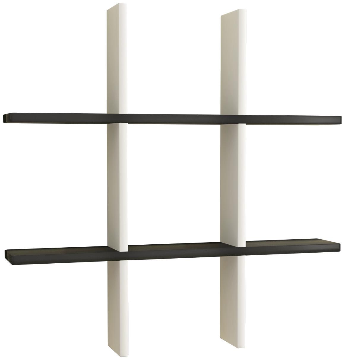 

Home Sparkle Plus Shaped Wall Rack (White And Black)