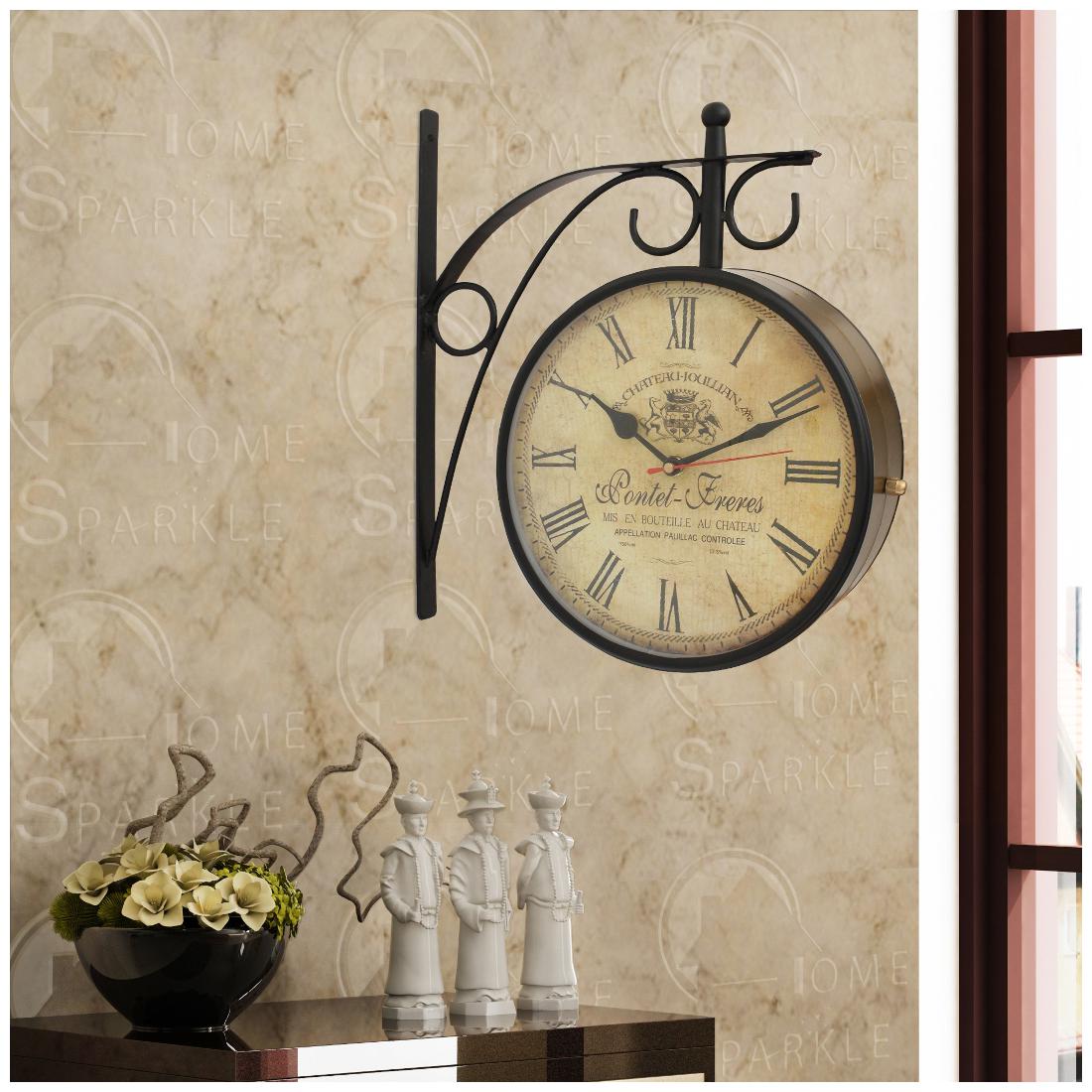 

Home Sparkle Steel Analog Wall clock ( Set of 1 )