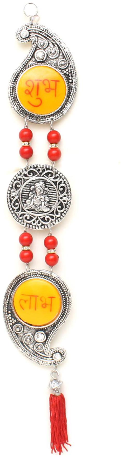 

Home Sparkle Shubh Labh with Ganesha Toran For Wall