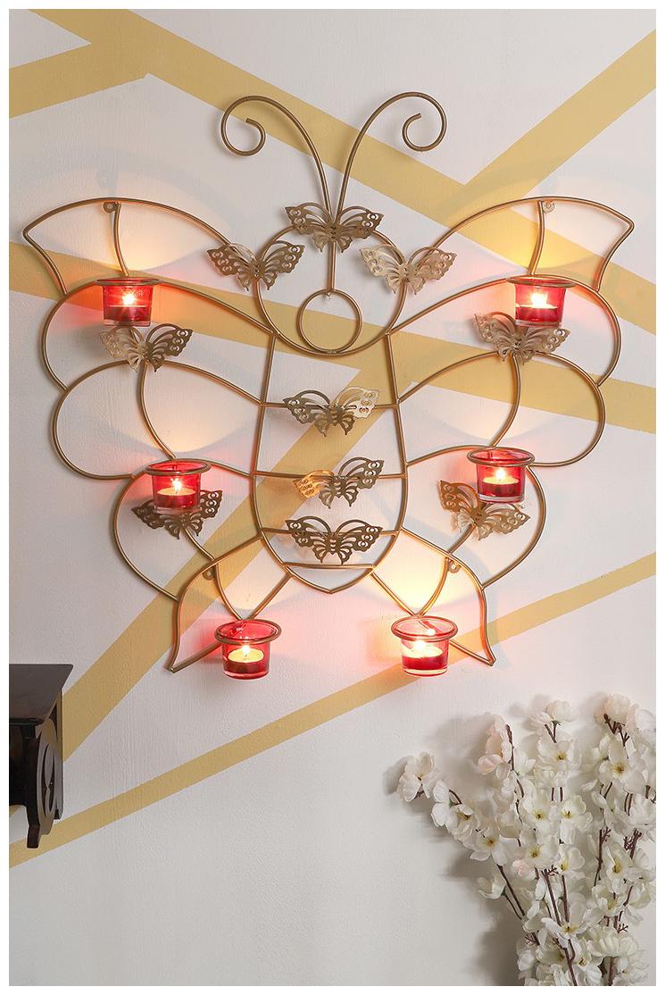 

Home Sparkle Iron Golden Candle holder