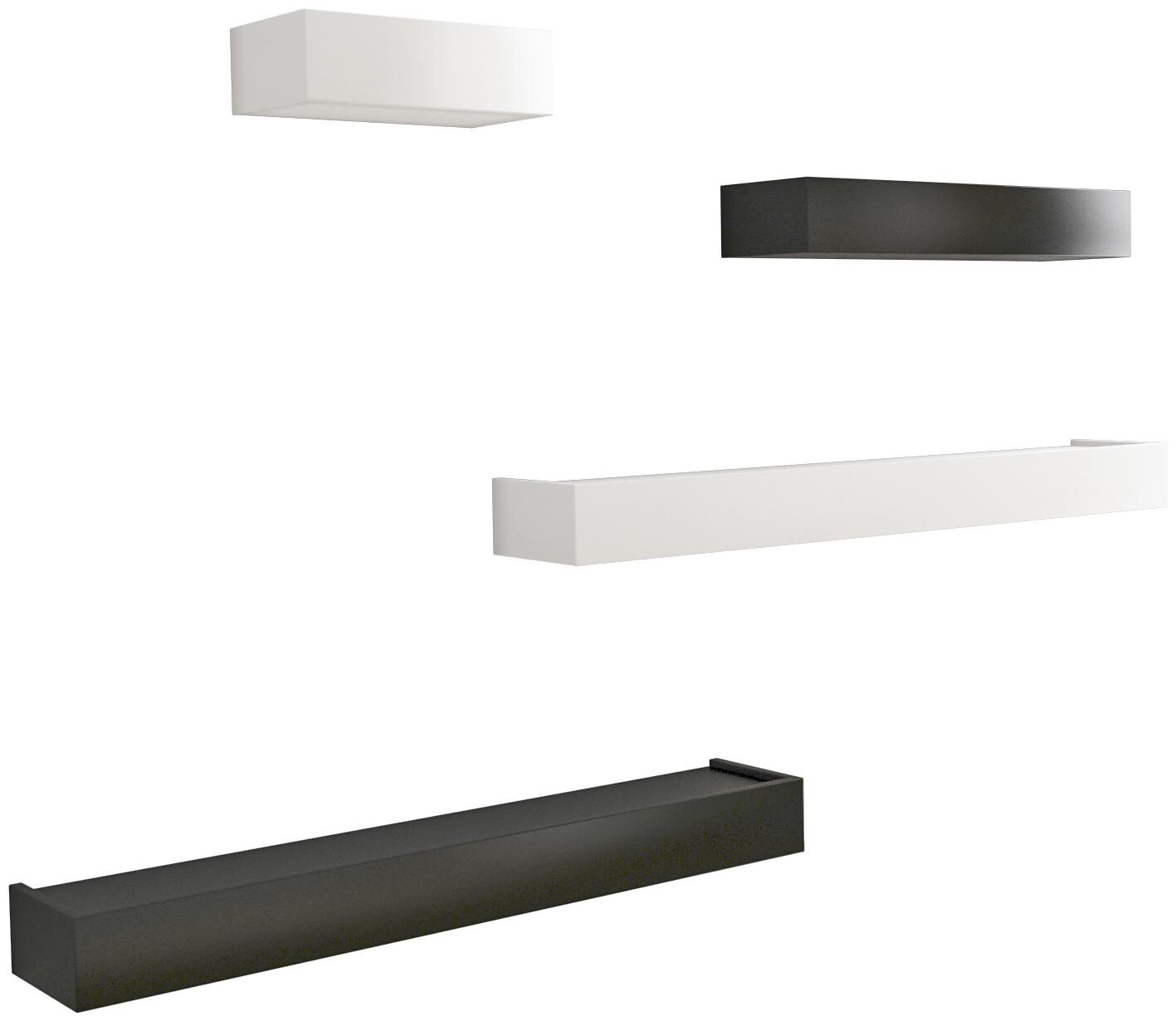 

Home Sparkle Floating Shelves set of 4 (Black And White)