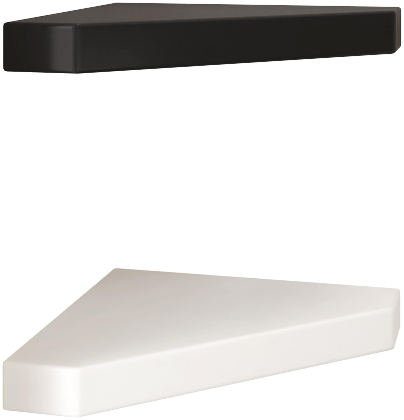 

Home Sparkle Set Of 2 Corner Shelves (Black And White)