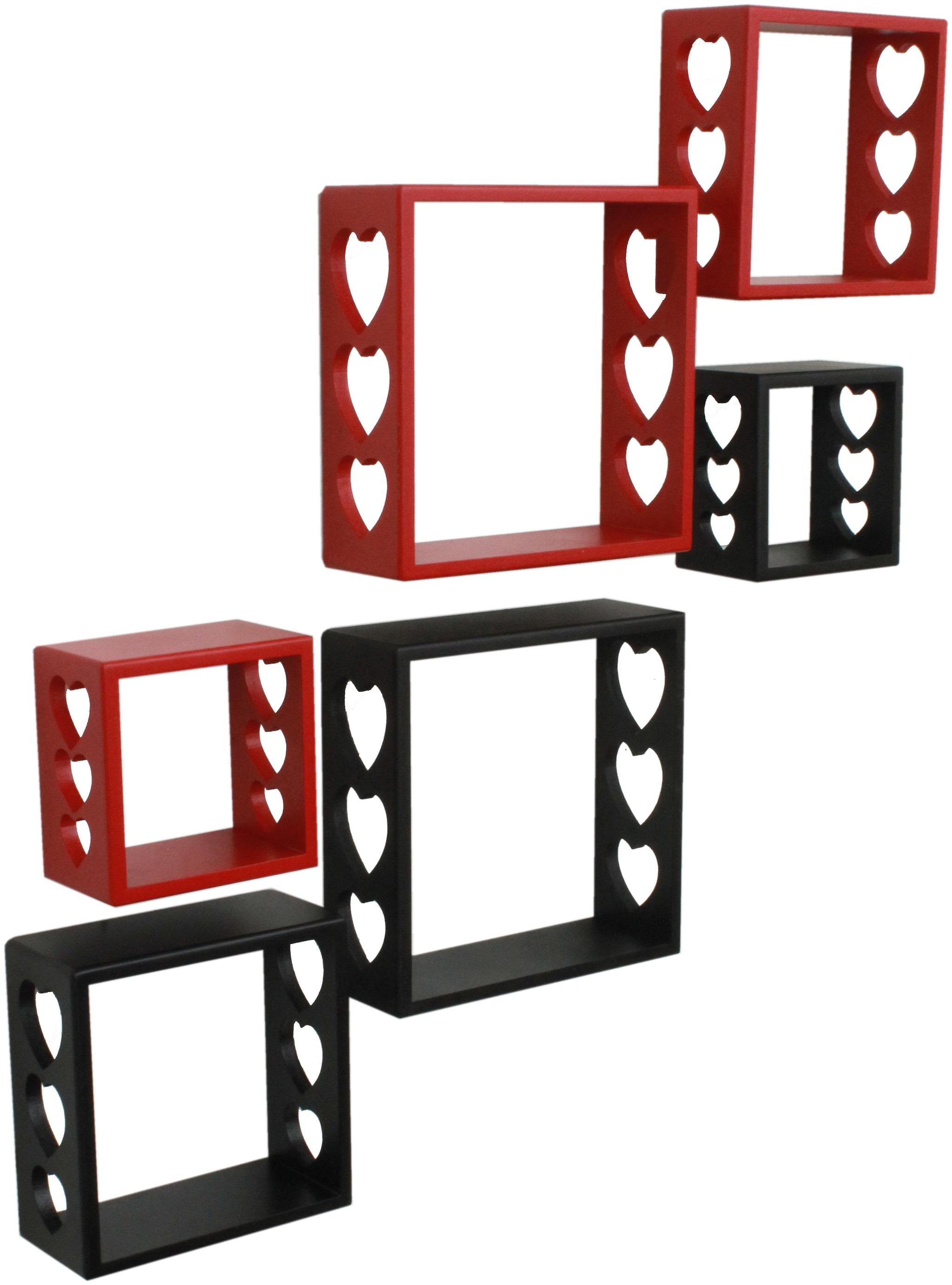 

Home Sparkle 6 Cube Shelves (Black And Red)