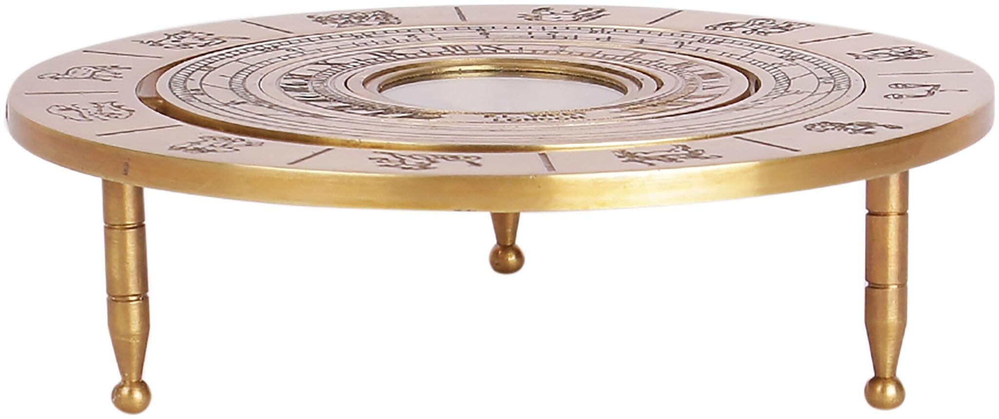 

Home Sparkle Home Sparkle Brass Round Sundial Magnetic Compass Tabletop