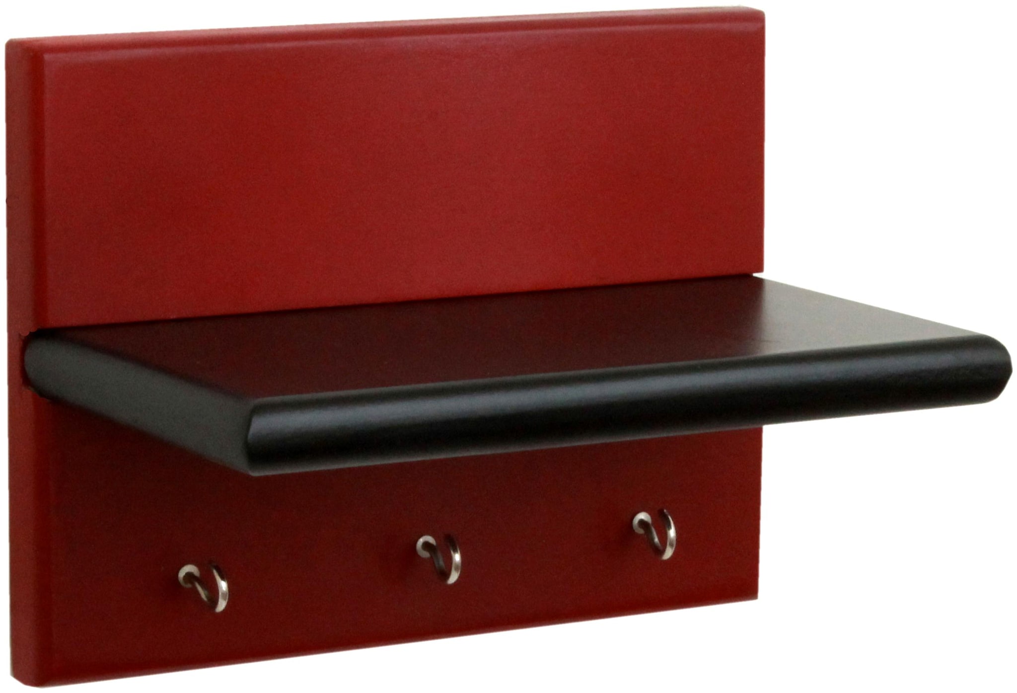 

Home Sparkle Wall Shelf Cum Key holder (Red And Black)