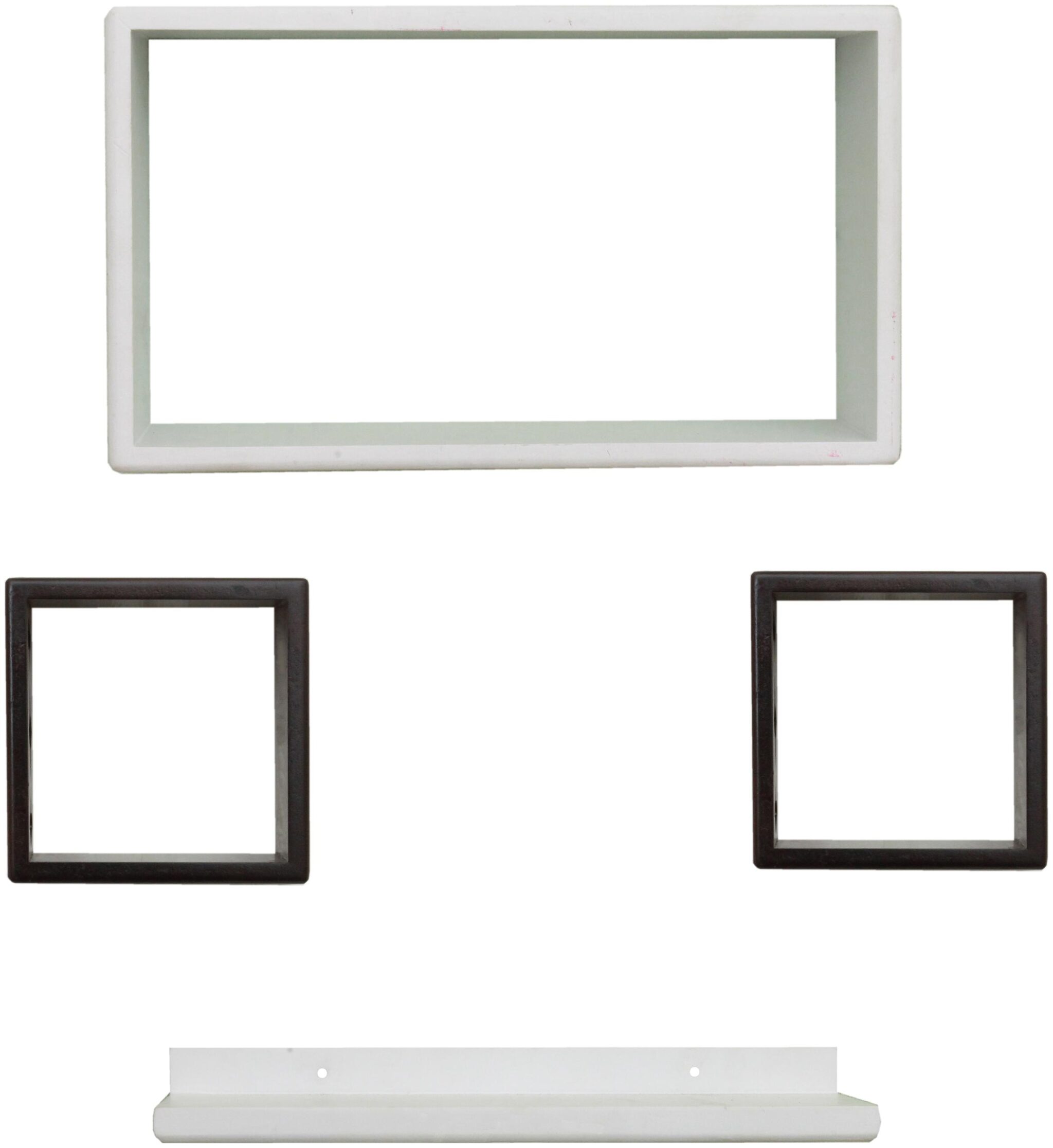 

Home Sparkle Set Of 4 Wall Shelves (White And Brown)