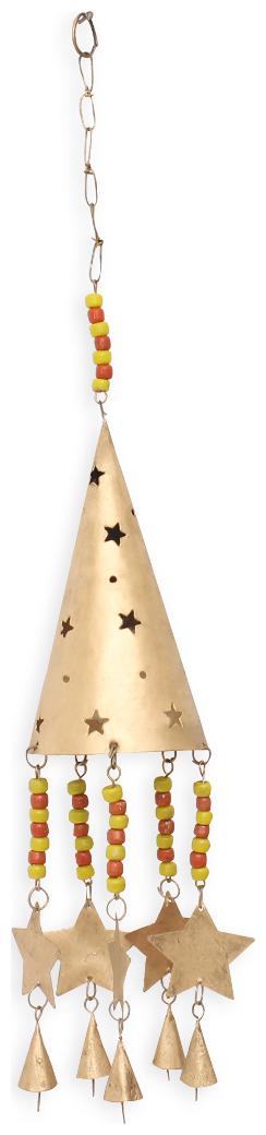 

Home Sparkle Mild Steel Scone Shaped Wind Chime with Stars