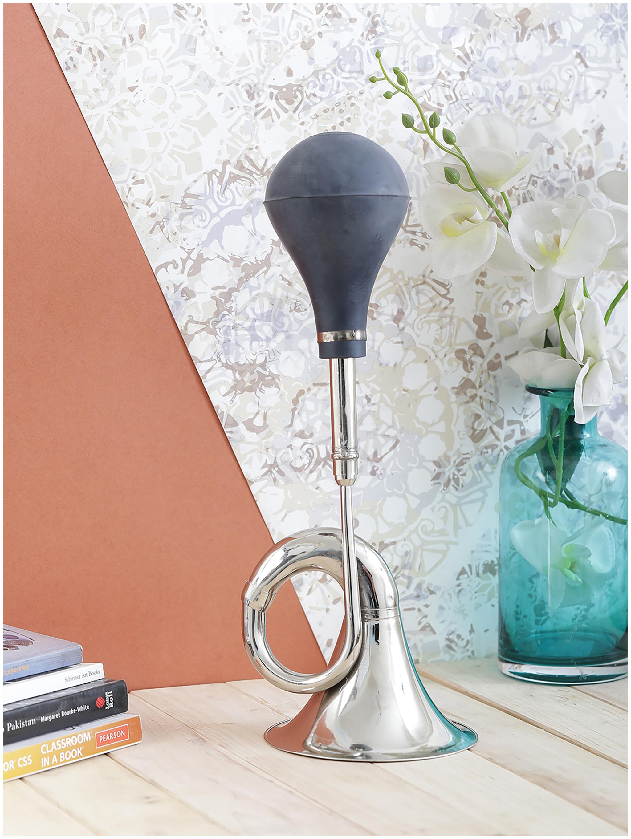 

Home Sparkle Behind taxi horn big 16 inch de cor item (Silver)