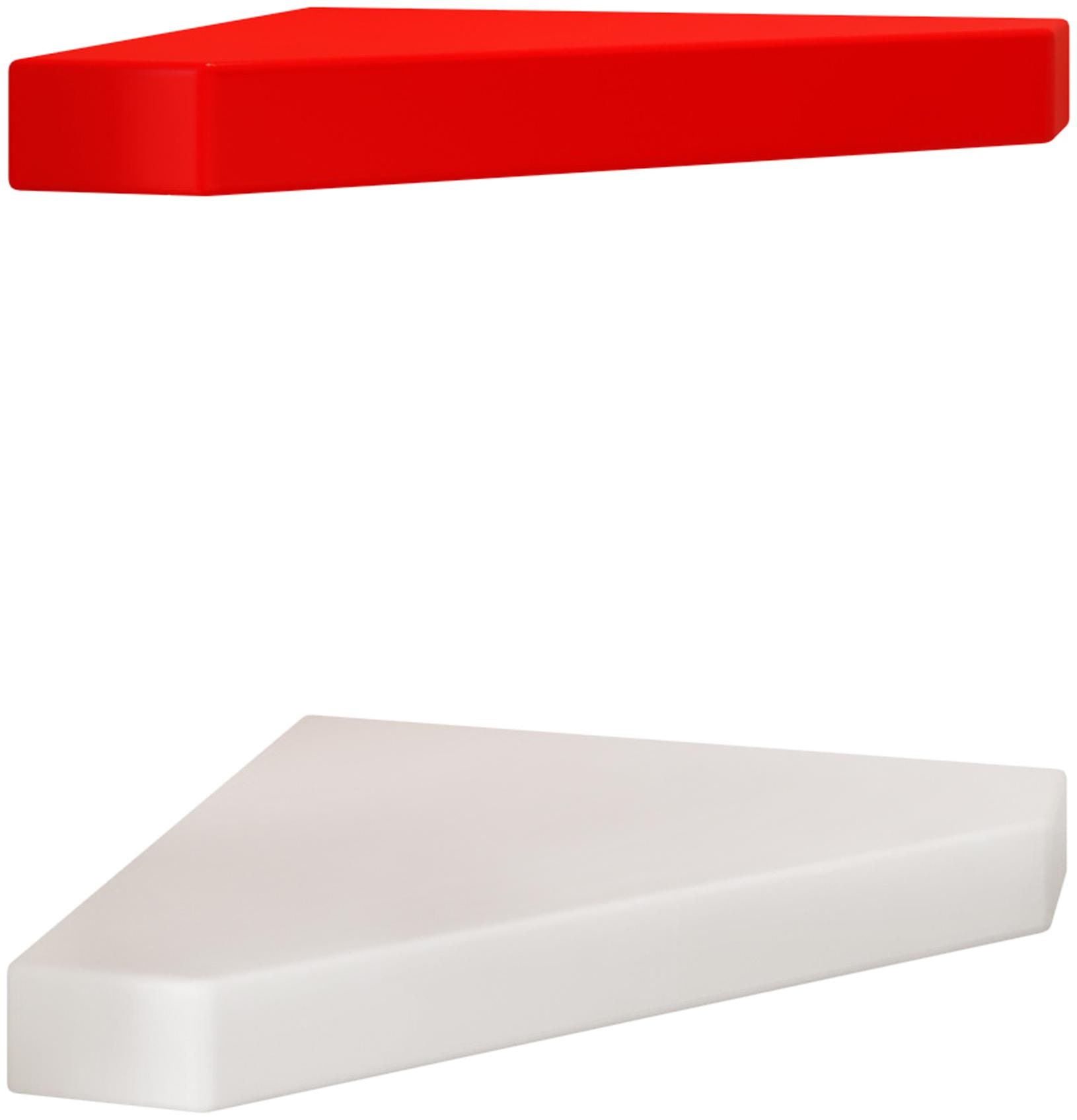 

Home Sparkle Set Of 2 Corner Shelves (Red And White)