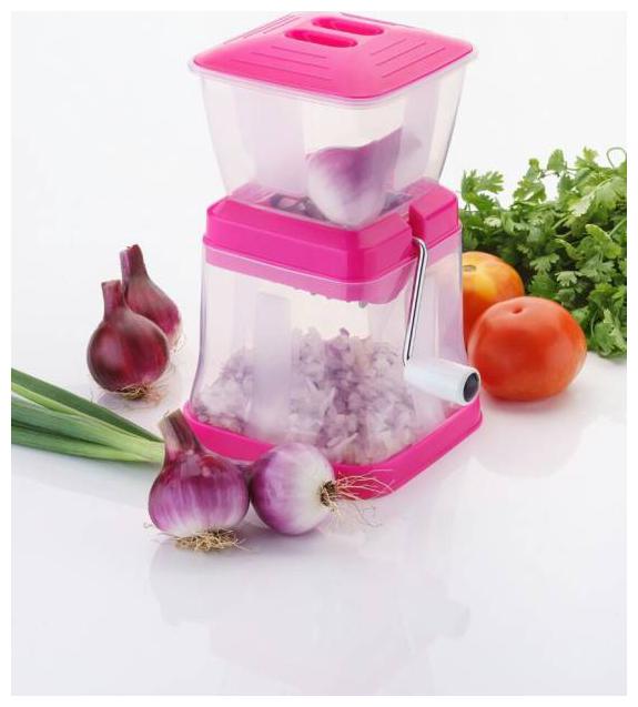 

Home Turf Big Size Onion Chilly Cutter Vegetable Chopper - Pink