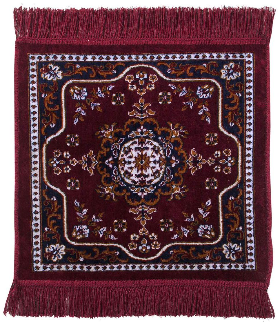 

Homecrust Pooja Aasan Velvet Mat For Praying Meditation Rituals-Maroon Color With 1 Piece