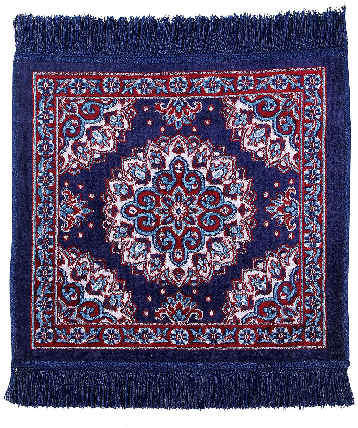

Homecrust Pooja Aasan Velvet Mat For Praying Meditation Rituals-Blue Color With 1 Piece