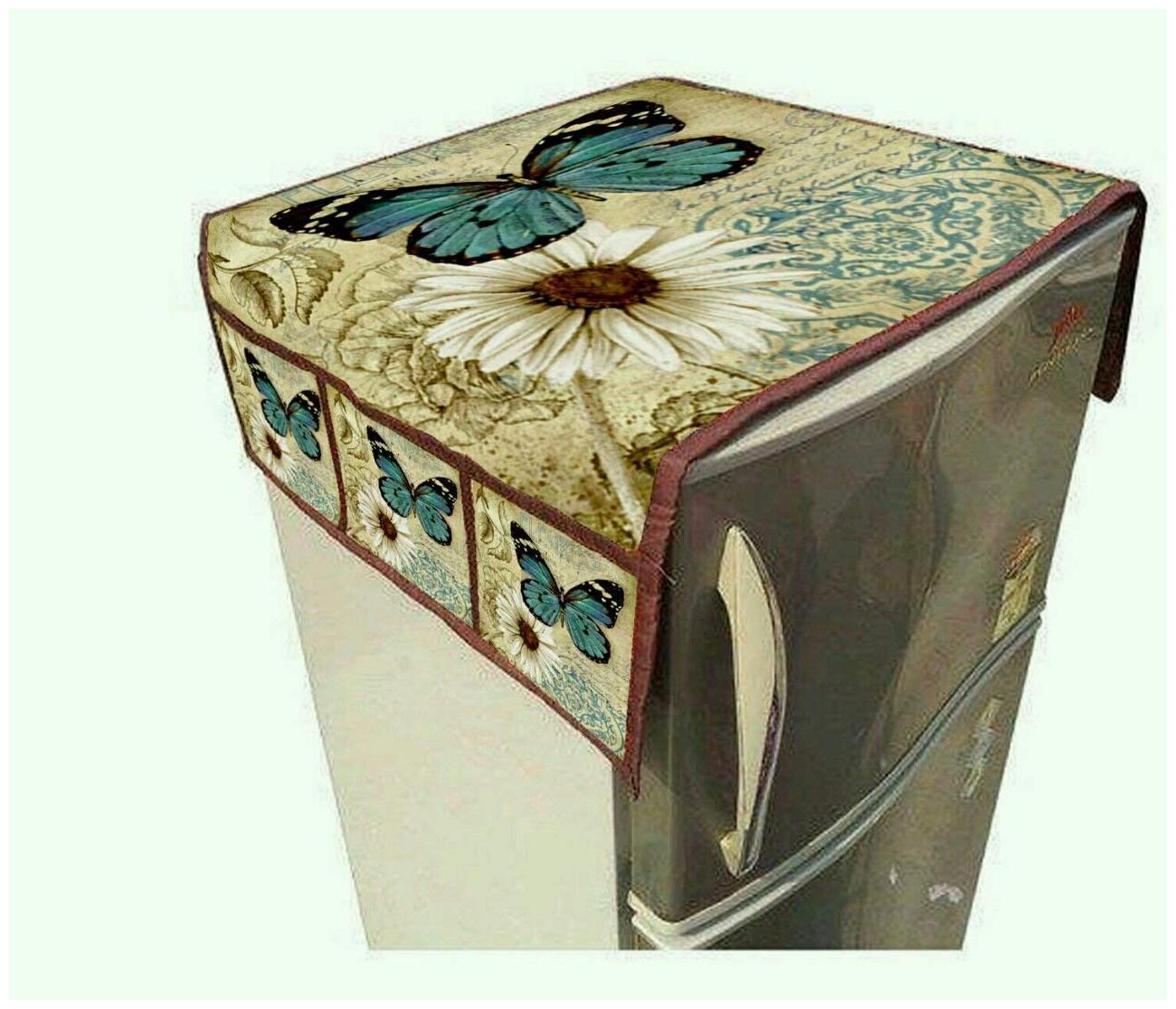 

Homecrust Printed Refrigerator Top-Cover- Set of 1