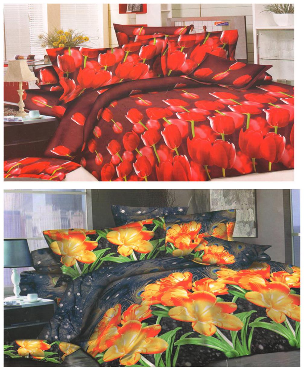 Buy Homefab India Set of 2 3D Double Bed Sheet Online at Low